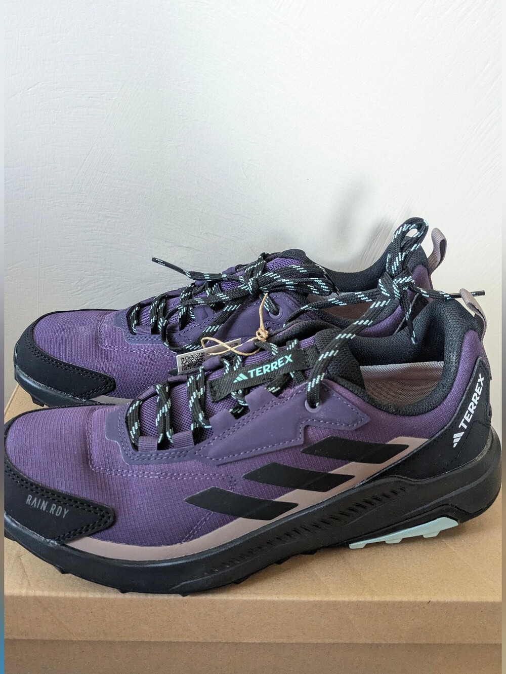 ADIDAS Terrex Anylander Rain.Rdy Hiking Shoes, New, Size 9.5, Purple - Picture 8 of 12